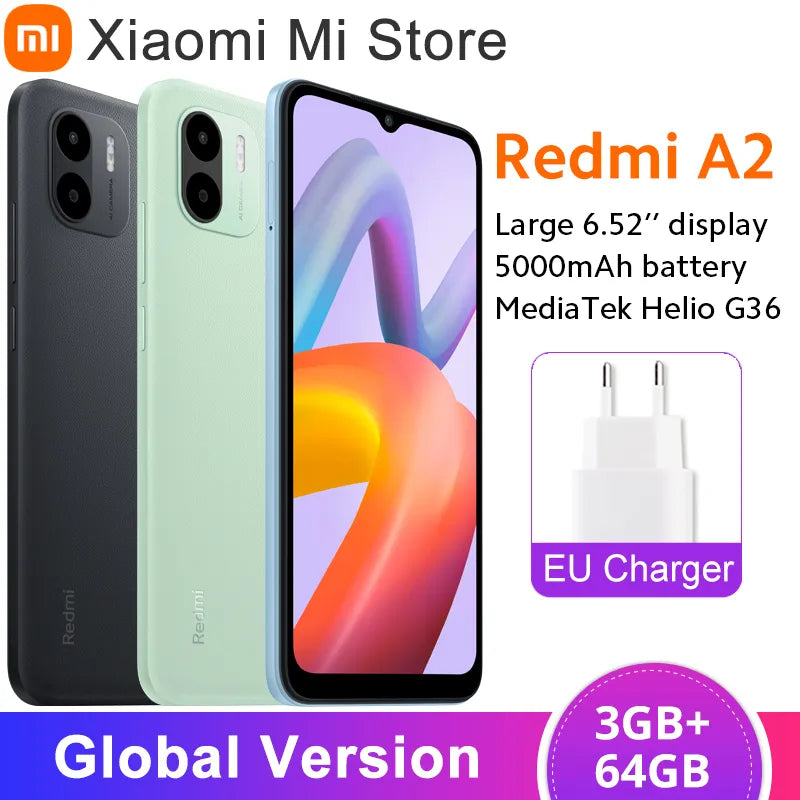 Redmi A2 MTK Helio G36 8MP Dual Camera