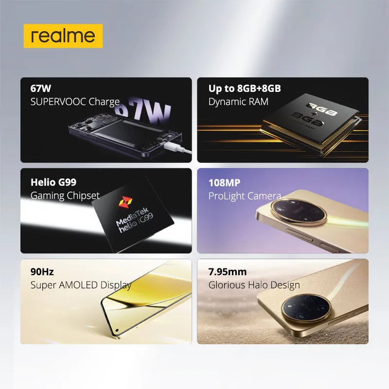 Realme 11 67W SUPERVOOC 65W 8GB 256GB Russian Version